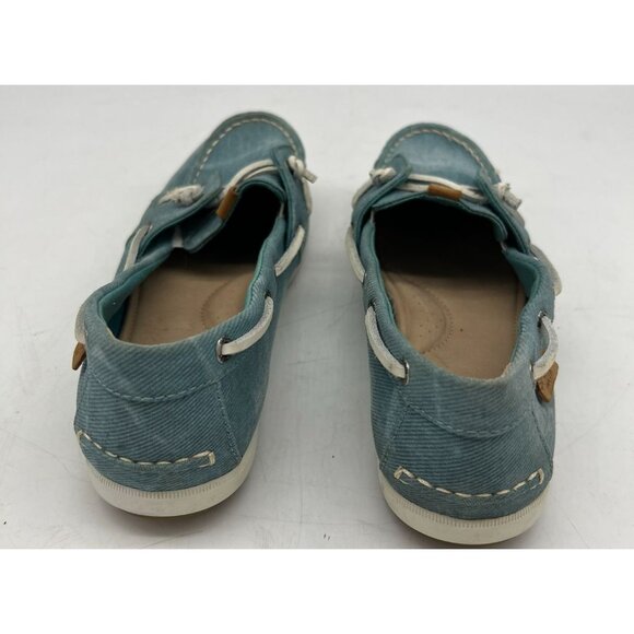 Sperry Women's Top-Sider Coil Canvas Slip-On Boat Shoes Size 7M Teal Blue Casual - Picture 5 of 8